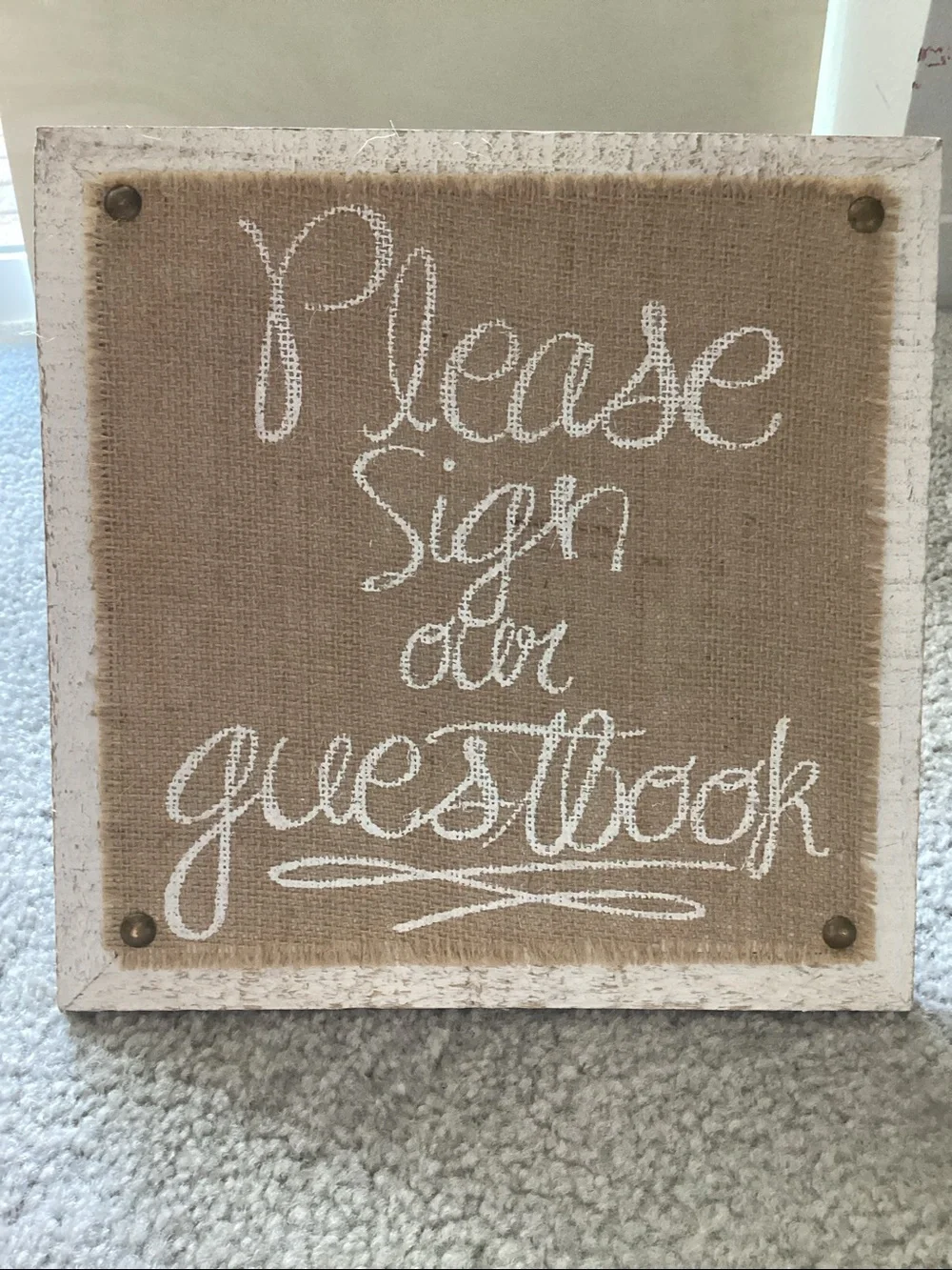 Rustic Burlap Bride & Groom Wedding Sign Set & Chair Signs